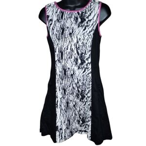 Patrizia Luca Milano black white pink sleeveless dress like new size S